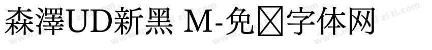 森澤UD新黑 M字体转换